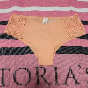 Victoria's Secret Peach Lace Trim Panties
